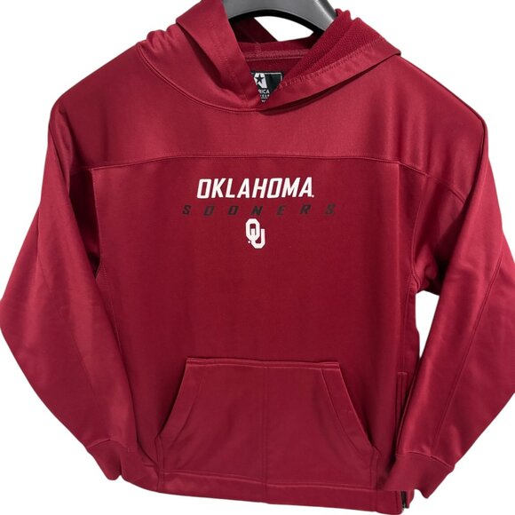 Oklahoma Sooners Hooded Sweatshirt Womens Size XL Maroon J America - Picture 1 of 7